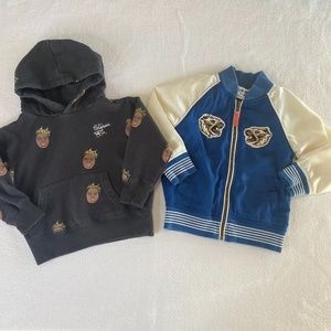 Cotton On NotoriousB.I.G Hoodie & Oshkosh Japan Jacket size 2T